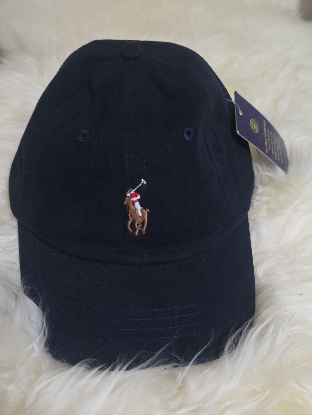 Polo by Ralph Lauren Navy Cotton Polo Pony Baseball Cap